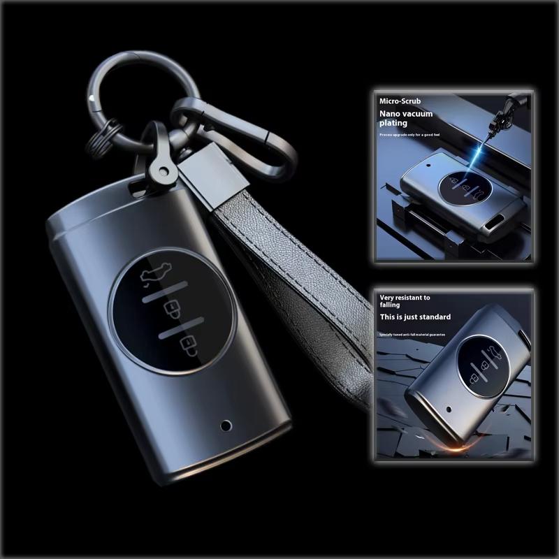 Titanium Gray for Chery Tiggo 4 5X 7 Pro 8 Exeed Txl Tx Lx Remote Smart Car Key Case Cover Fob Holder Keychain Accessories