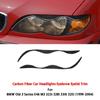Carbon Fiber Car Head Light Lamp Eyebrow Decorative Stickers For BMW 3 Series E46 M3 1999-2004 Car Styling Auto