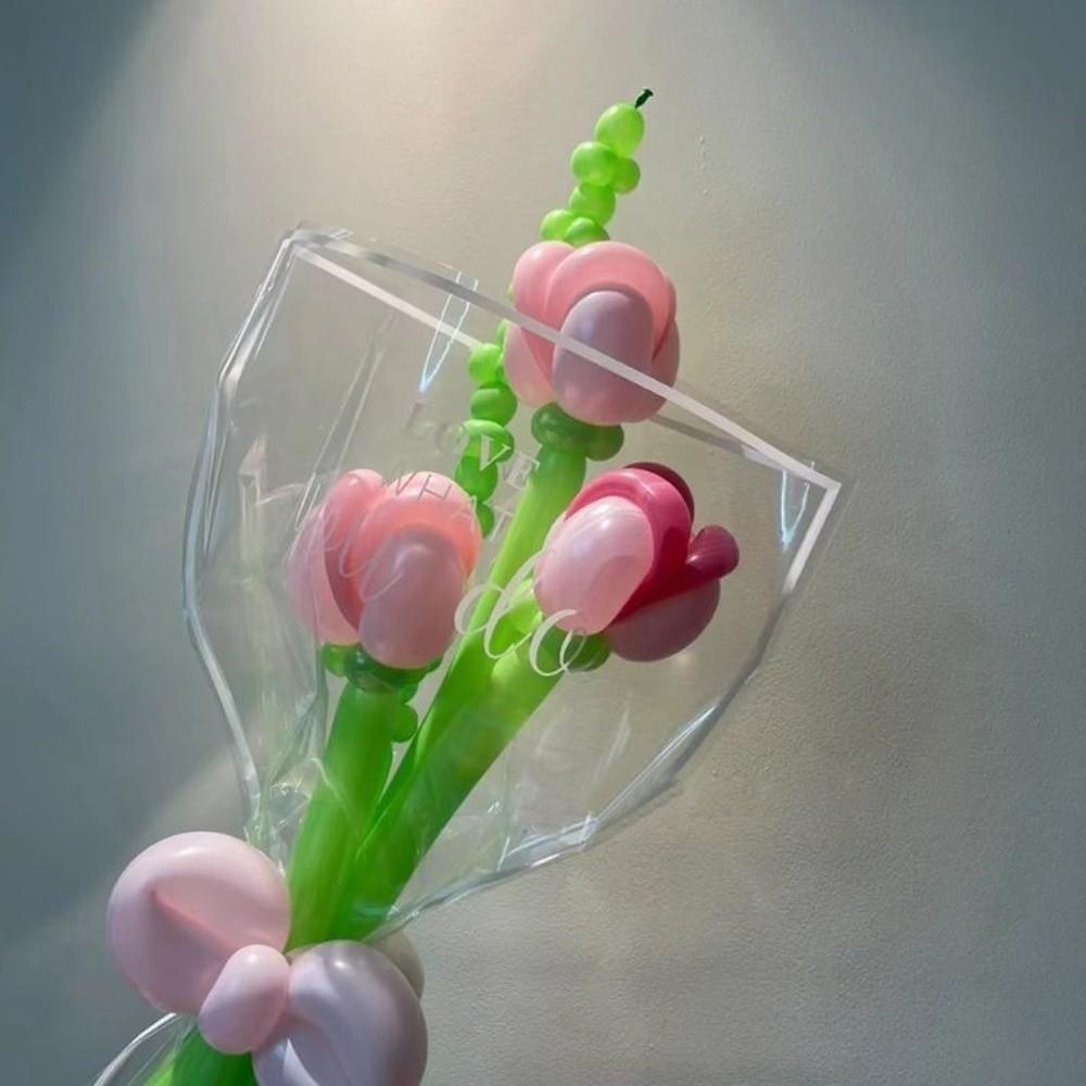 30 Pieces Transparent Flower Wrapping Bags Waterproof Flower Arrangement Bags  Mother's Day Party