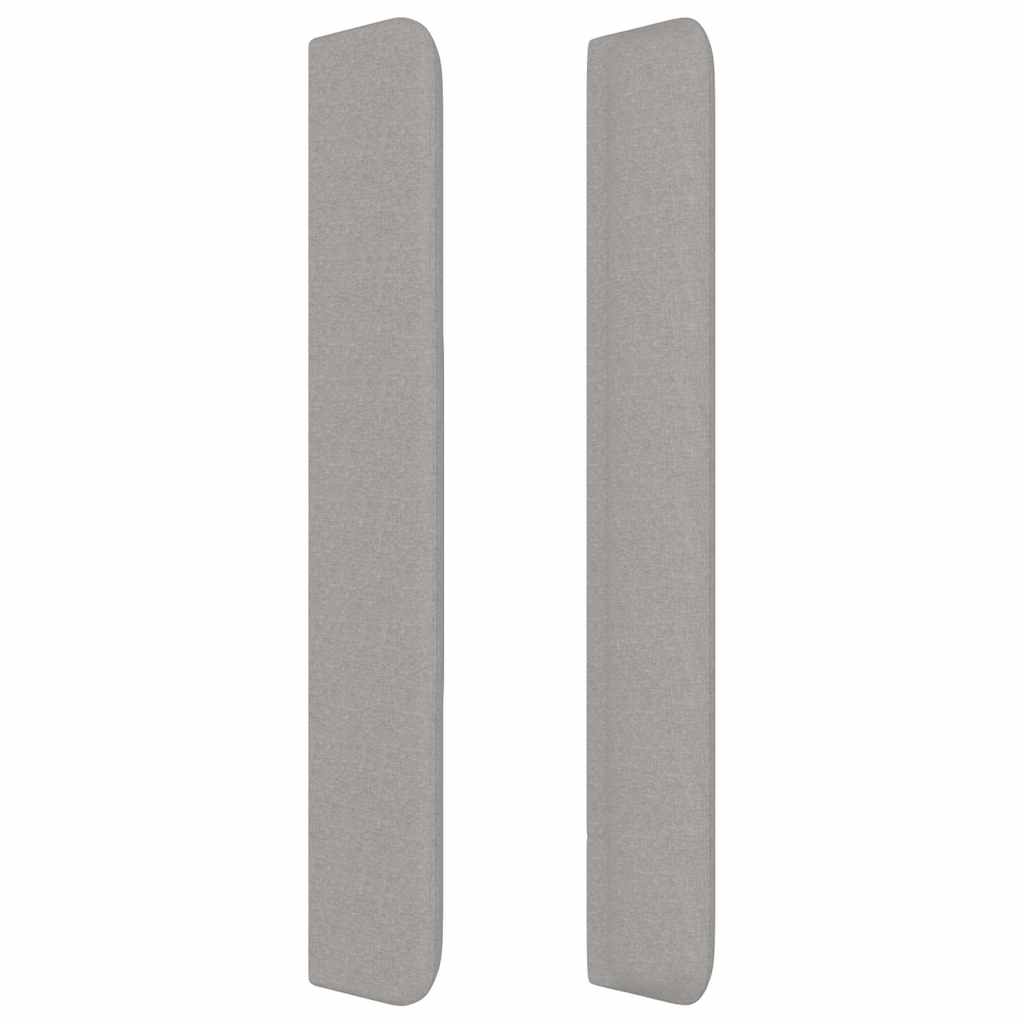 vidaXL Kopfteil mit Ohren Hellgrau 93x16x118/128 cm Stoff