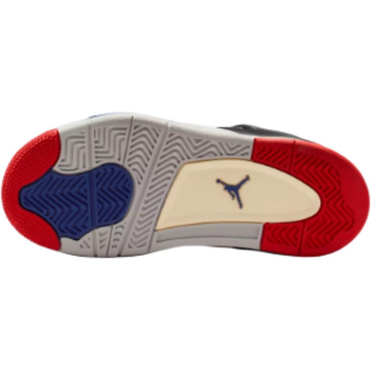 Кроссовки Air Jordan 4 Retro PS Rare Air для детей Черный Огненно-красный Насыщенный королевский синий IB4388-003