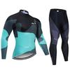 Long Sleeve Cycling Jersey Set With Matching Pants Road Mountain Bike Riding Winter Unisex