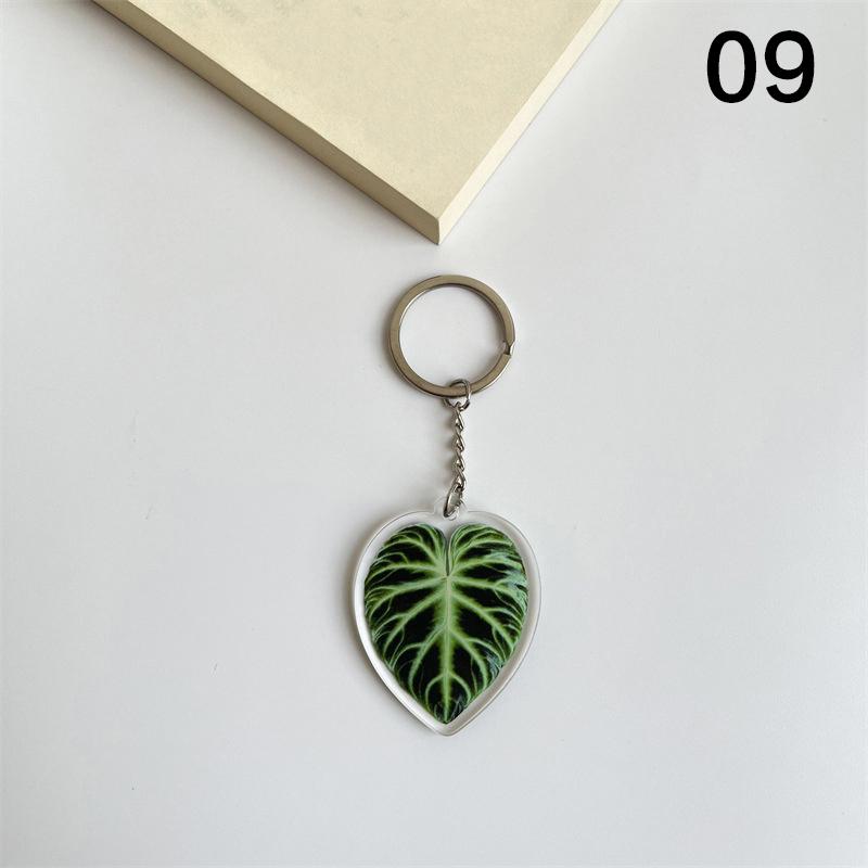 1 шт. Акриловый маленький подарок имитация зеленого растения модный брелок прекрасный лист брелок кулон женская сумка кулон