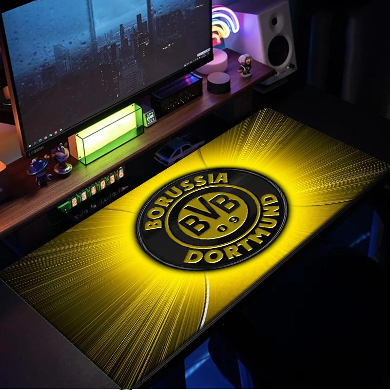 Коврик для мыши Borussia Dortmund, резиновая основа, коврик для стола для киберспорта, коврик для мыши для геймеров и офисного использования, игровой стол, легко моющийся коврик