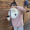 Winter Women Hoodies Velvet Patchwork Zip-up Long Sleeve Lambswool Oversized Fleece Coats Casual Korean Warm White Sweatshirt