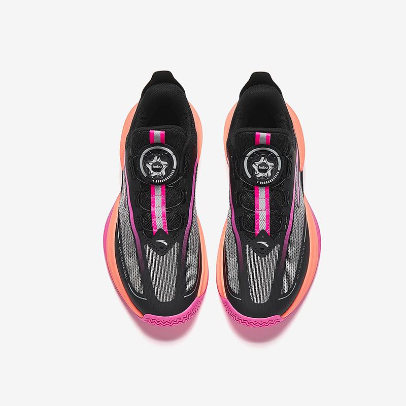 Anta Детская тканевая модная универсальная нескользящая износостойкая дышащая обувь для баскетбола с низким верхом мужские кроссовки черно-красные 312511111-2