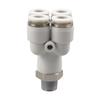 1/8" 1/4" 3/8" 1/2" BSP Наружная резьба 4 6 8 10 12 мм Трубка Y 4-ходовой разветвитель Пластиковый Пневматический Фитинг для воздушной трубки Быстроразъемное соединение Соединитель