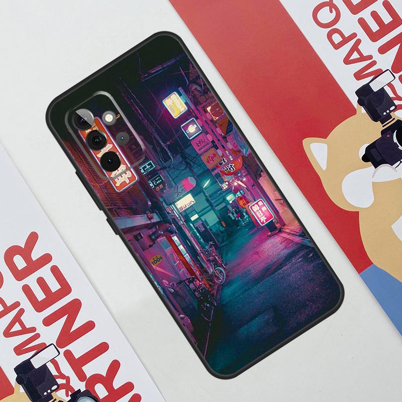 Японская эстетика ночного города Чехол Для Samsung Galaxy A34 A54 A14 A56 A36 A16 A06 A13 A53 A12 A22 A32 A52 A35 A17 A15 A55