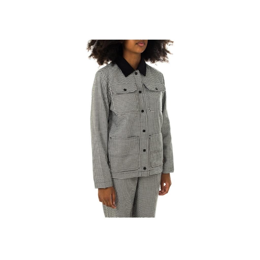 Vans Повседневная однобортная куртка в клетку с длинным рукавом для женщин, черные куртки VN0A5JMZBLK