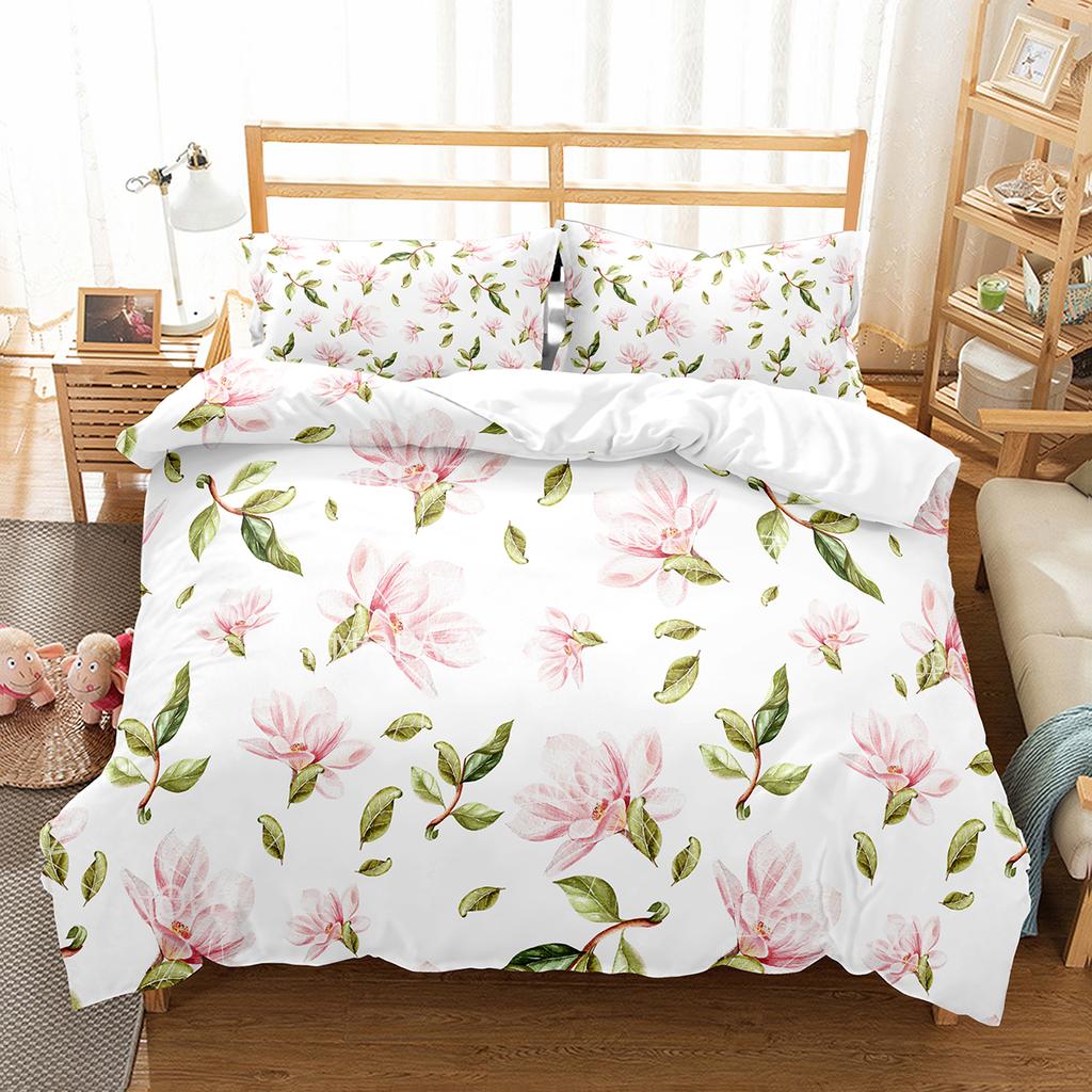 Цветочный пододеяльник, комплект постельного белья, двуспальный, односпальный, размера «king-size» для детей, подростков, взрослых, комплект постельного белья, пододеяльник с наволочкой