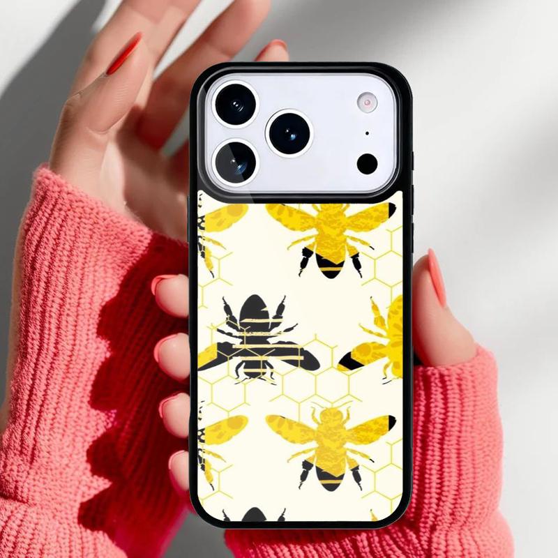 Чехол для телефона 'Мед пчелиный' для iPhone 17 16 15 14 13 Pro Max Задняя крышка для 12 11 Pro Coque
