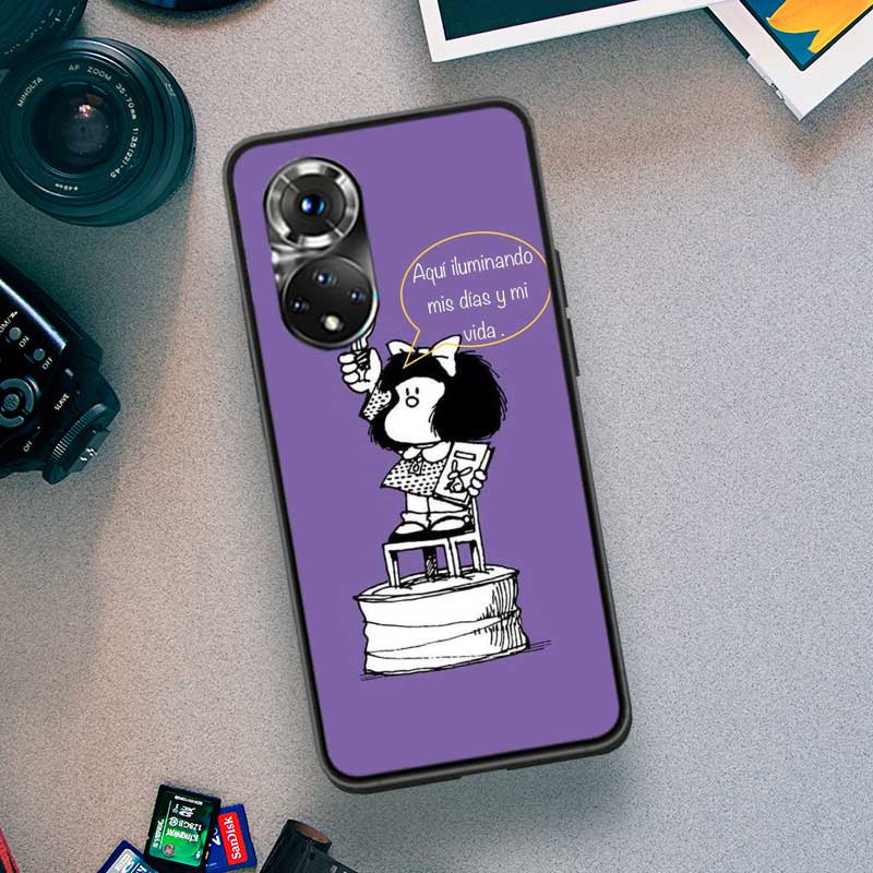 Милый чехол для телефона M-Mafaldas для Huawei P Smart 2021 Y5 Y6 Y7 Y9 Honor 50 20 Pro 10 10I 9 9X Y9S 8 8A 8X 8S 7S Cover