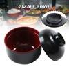 Japanese Style Ramen Bowl with Lid ABS Miso Soup Bowl Two-color Cutlery Soup Noodle Bowl Rice Bowl for Kitchen Table Tools