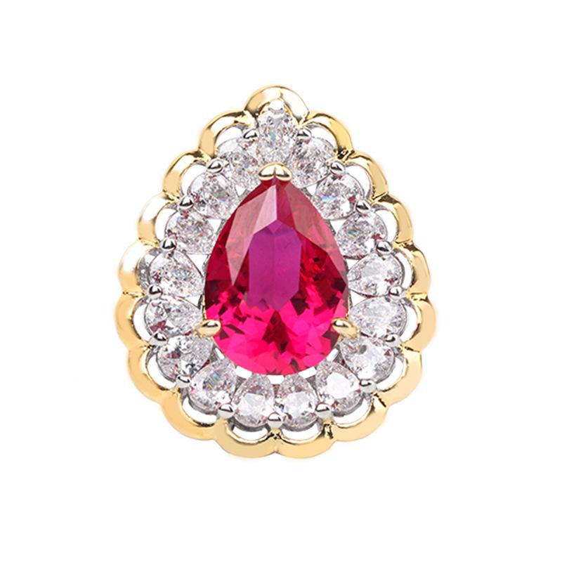 Новое винтажное кольцо с каплями бриллиантов, кольцо с изумрудом и цирконом из драгоценных камней Параиба