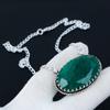 Ожерелье из изумрудного драгоценного камня, изумрудное ожерелье из стерлингового серебра 925 пробы для свадебного подарка, серебряное изумрудное ожерелье для женских подарков