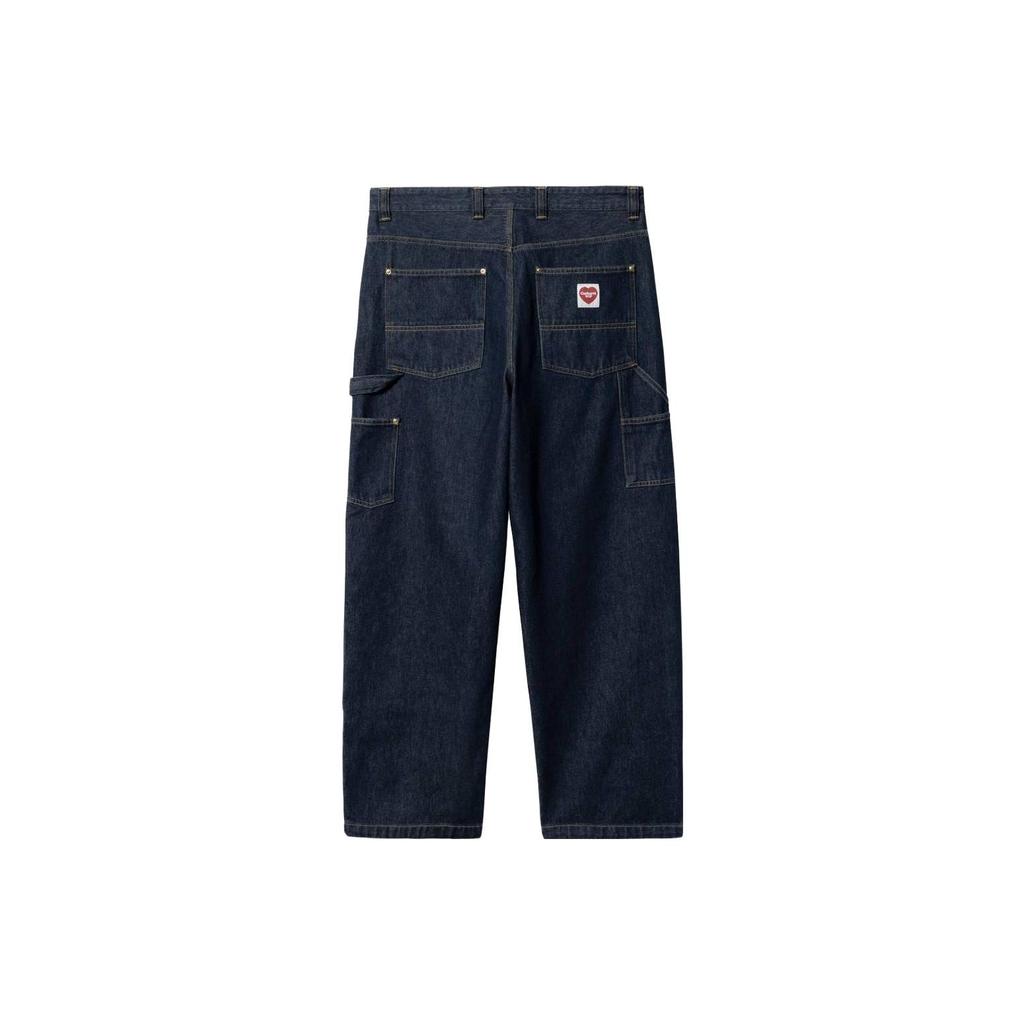 Carhartt WIP Джинсы с двойным коленом SS23 Повседневные Свободные Длинные Джинсовые Брюки Мужские Брюки Синие I032106-01-02