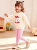 Осенний комплект из двух предметов с длинным рукавом для девочек Little Maven - Милый дизайн с тортом, повседневная одежда