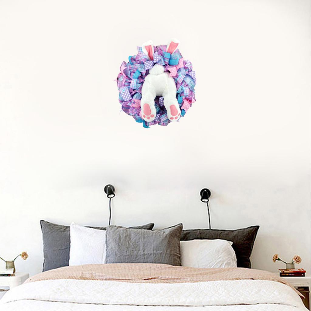 Пасхальный Венок Наклейка Зайчик Мультяшные Наклейки На Стену Креативный Декор для Розетки DIY Наклейка