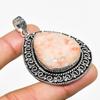 Sunstone Gemstone Handmade 925 Silver Plated Jewelry Pendant 2.08"