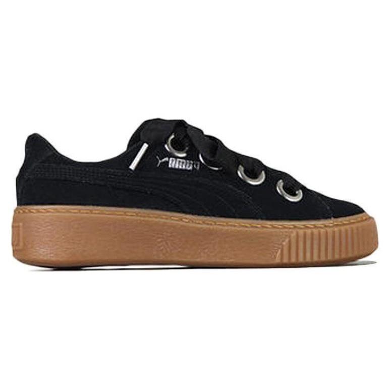 (WMNS) PUMA Платформа Kiss Suede 'Черный' Женские 366461-01