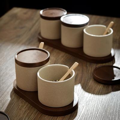 Соль и глутамат натрия Бытовая кухонная приправа Коробка Керамическая емкость для приправ Солевая емкость для перца Масло Емкость для приправ Бутылка