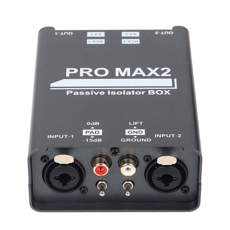 A04R-2-Way Audio Isolator Audio Current Noise Eliminator XLR 6.5 Lotus Isolator Mixer Live Broadcast