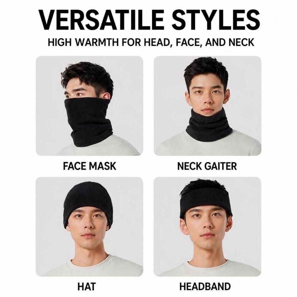 Fleece Lining Fleece Neck Scarf Thickened Face Cover Outdoor Warmer Cycling Neck Warmer Motorcycle