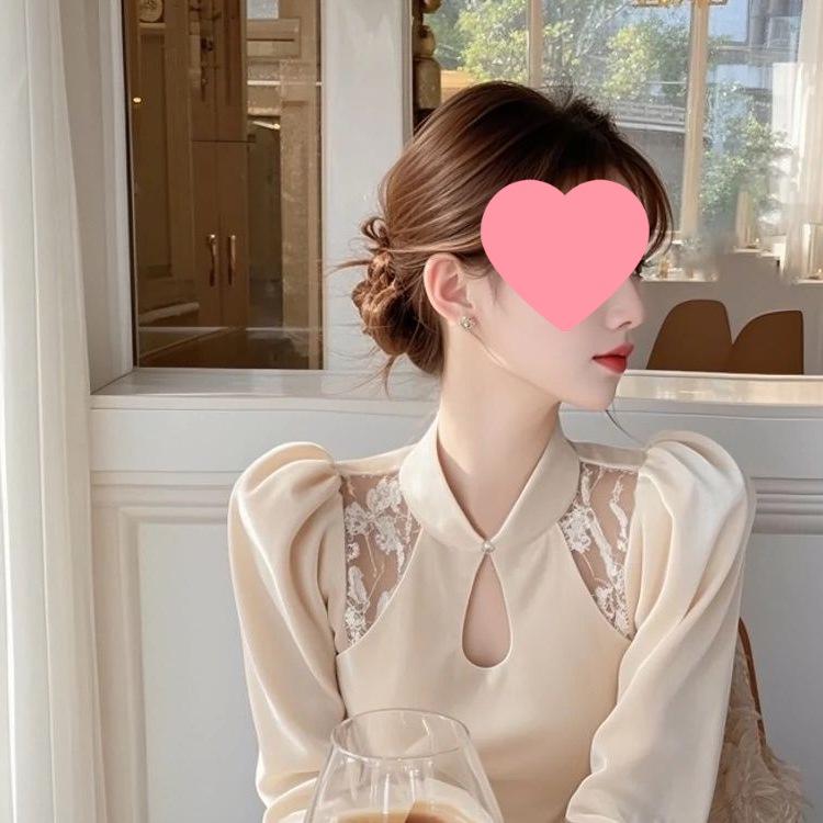 Trendy Apricot Velvet Shirt: Chic National Style for Autumn