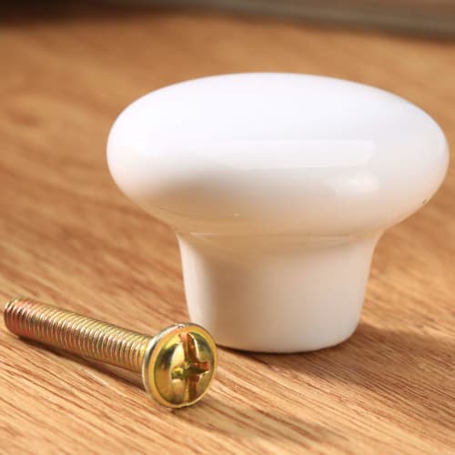 Set of 10 White Ceramic Drawer Handles, Cabinet Pulls, Cupboard Pulls, Dresser Pulls, Shelf Pulls, Door Knobs, and Handles