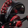 Wellvie катушка с падающей шпулей рыболовная катушка для кальмара Chinu 1:2.6 алюминий машинной резки (красный х черный)