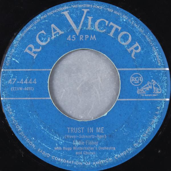 7-дюймовая пластинка EDDIE FISHER Trust In Me Tell Me Why 474444 RCA Victor 1951 США Поп Б/у