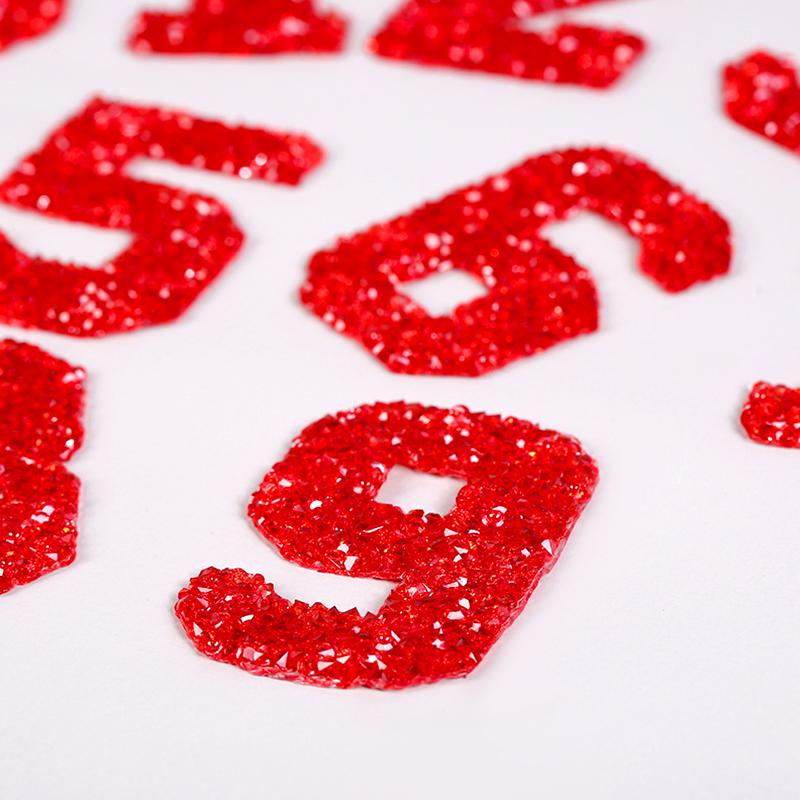 10 шт./компл. модные нашивки со стразами 0-9 цифры одежда значки наклейка аппликация