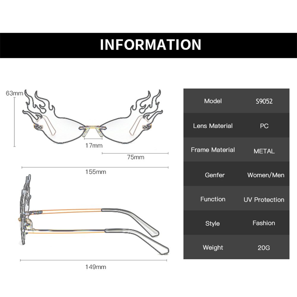 Уличные узкие солнцезащитные очки трендовые солнцезащитные очки Fire Flame Wave модные солнцезащитные очки без оправы