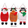 1set Felt Digital Christmas Calendar Santa Claus Snowman Elk Style Xmas Celebration Countdown Door Wall Window Decor Props