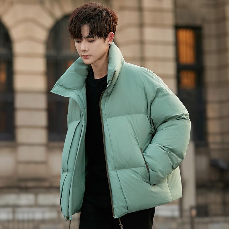 Премиум короткая куртка-пуховик с воротником-стойкой мужская зимняя повседневная утепленная теплая куртка-хлеб