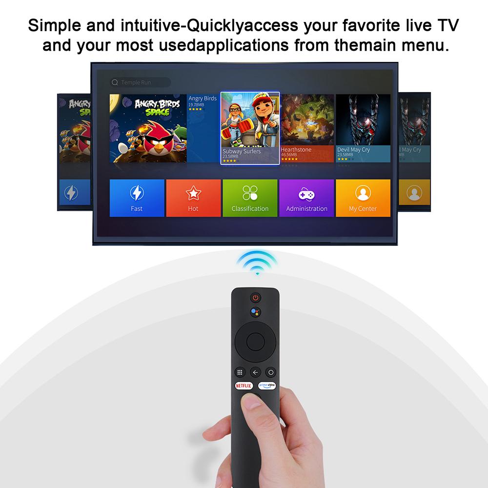Замена голосового пульта дистанционного управления для Xiaomi Mi Box S 4K / Mi Box 3 / Mi TV Stick / Mi TV 4A 4S 4C 4X Android TV Модель XMRM-00A