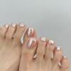 24pcs Toenail Wearing Naked Naked Pearl Wearing Foot Nail Art Plate