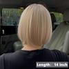 ALAN EATON Короткие светлые парики Ombre, прямые светлые парики боб с челкой, женские повседневные синтетические парики, натуральные высокотемпературные волосы