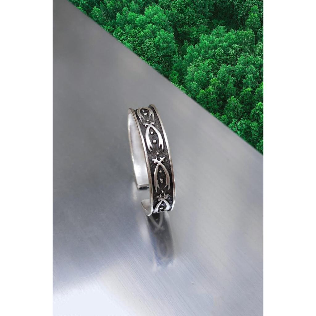 Модель обручального кольца с мечом, регулируемое мужское посеребренное кольцо