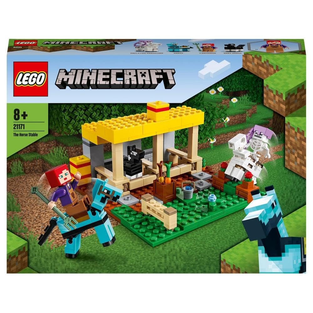 LEGO Minecraft Horse Stable 21171 Building Blocks Toy for Kids Ages 8 and Up