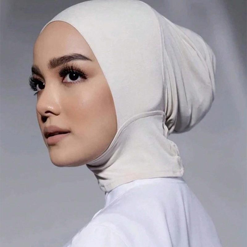 Модный мусульманский хиджаб, шапки, сплошной подшлемник, женская вуаль, модальный хлопок, хиджаб, мусульманский шарф, тюрбан, головной убор, женские хиджабы, исламская шляпа