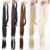 MISS WIG 34-дюймовый плетеный хвост из синтетического волокна, длинный прямой хвостик с резинкой для волос для женщин