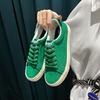 Нишевая обувь для пар в стиле ретро, ​​женская весенняя корейская версия, новые зеленые парусиновые туфли, универсальные спортивные повседневные туфли для скейтборда