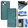 Happy Heart Pattern Magnetic Closure Vegan Leather Phone Case With Wrist Strap For iPhone Shockproof Protective Cover