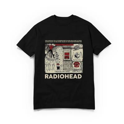 Мужская футболка Radiohead Vintage, хлопковая повседневная футболка с коротким рукавом, брендовая летняя футболка, женская футболка больших размеров, одежда 2024