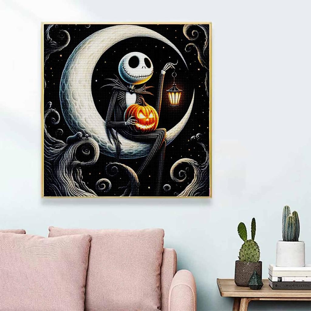 5D DIY Алмазная Живопись Декоративный Скелет и Луна Полная Круглая Выкладка Пейзаж Алмазная Вышивка Наборы для Вышивания Крестом Домашний Декор Подарок