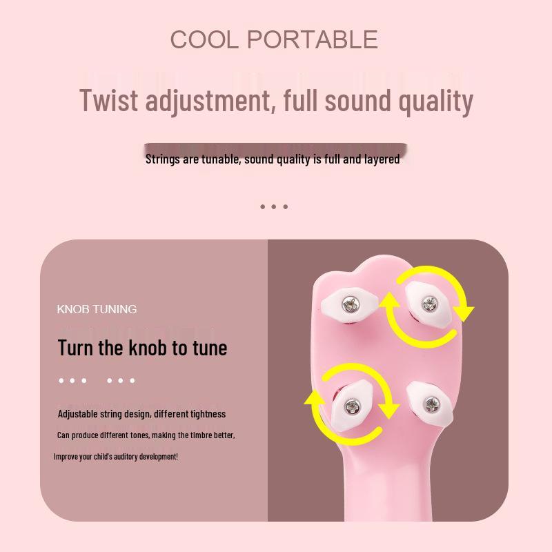 Astronaut-Themed Children's Ukulele: Playable Beginner's Four-String Guitar Toy