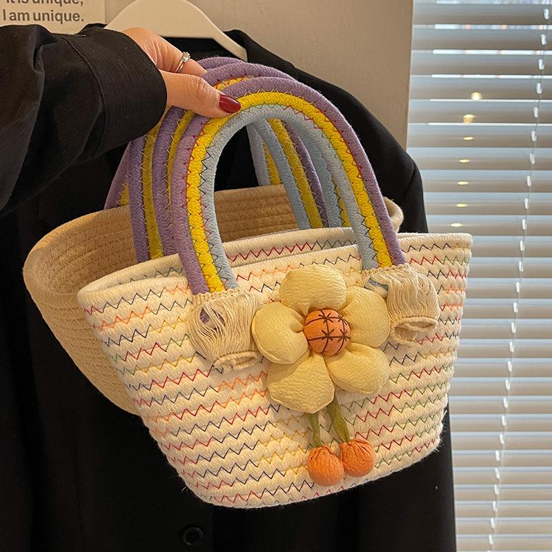 Summer Woven Bag Women New Trendy Fashion Outfit Bag Ins Travel Vacation Shoulder Bag Women