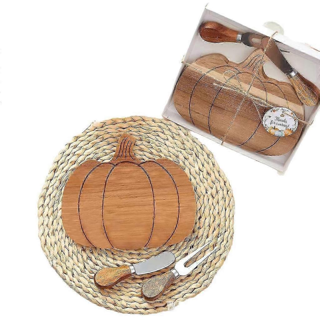 Pumpkin Shaped Wooden Cutting Board for Meal Prep & Serving – Lightweight Oak Charcuterie Tray for Cheese, Vegetables & Seasonal Snacks