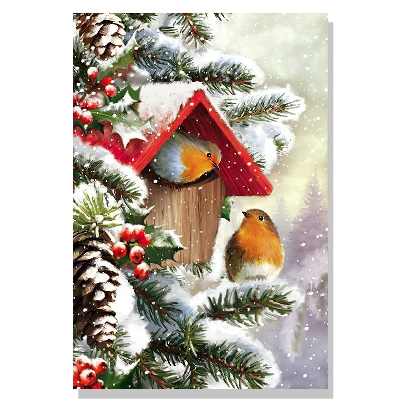 Рождественская картина, настенная живопись на холсте, плакат и принты, скандинавская настенная картина, детская комната, семейное украшение, фреска